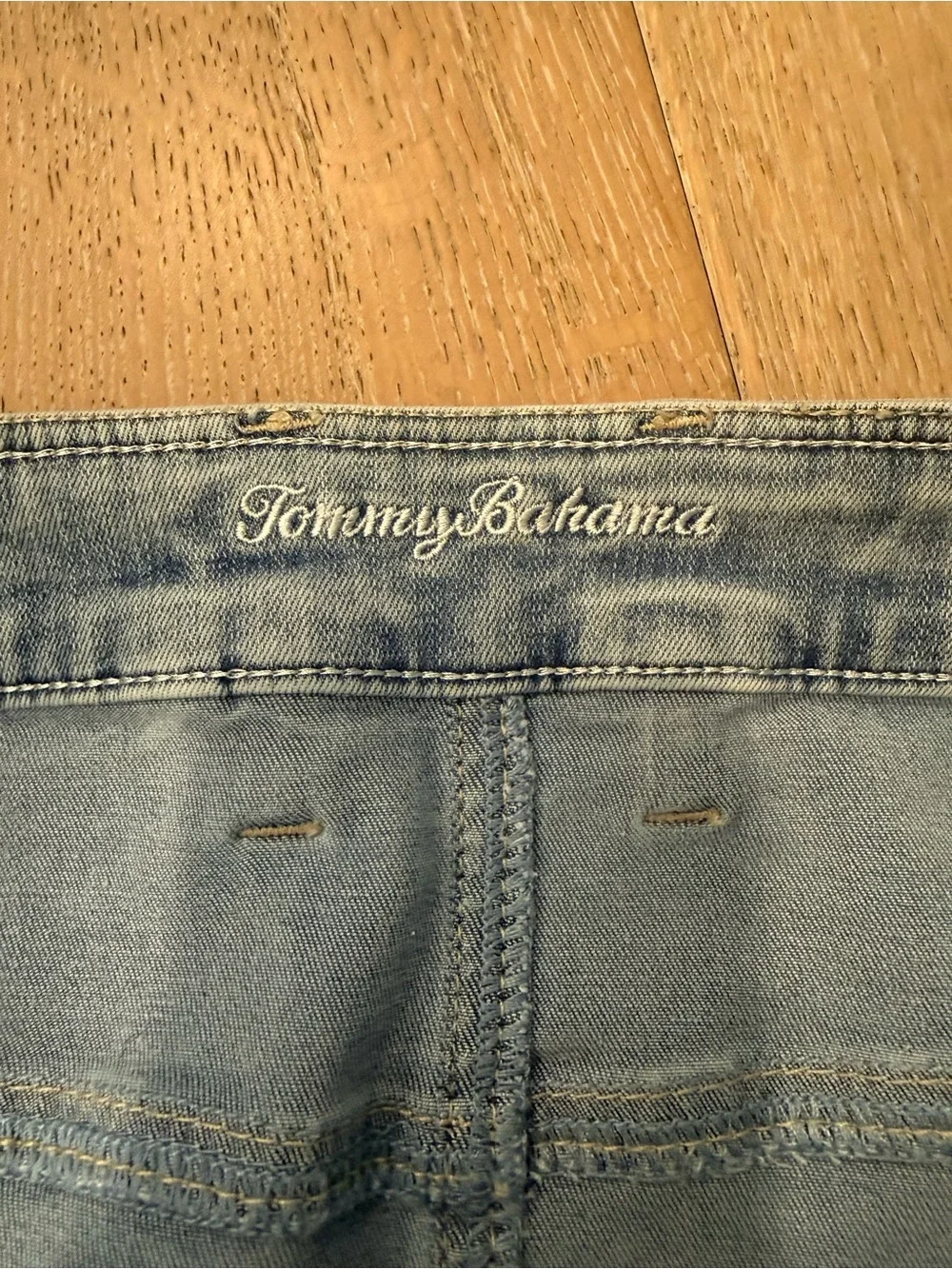 Tommy Bahama Baracay Indigo Raw Edge Skirt - Picture 5 of 7